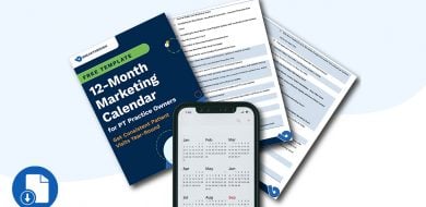 12-month marketing calendar for physical therapy practice owners